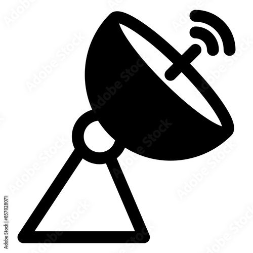 satellite  glyph  icon vector illustration isolated on white background