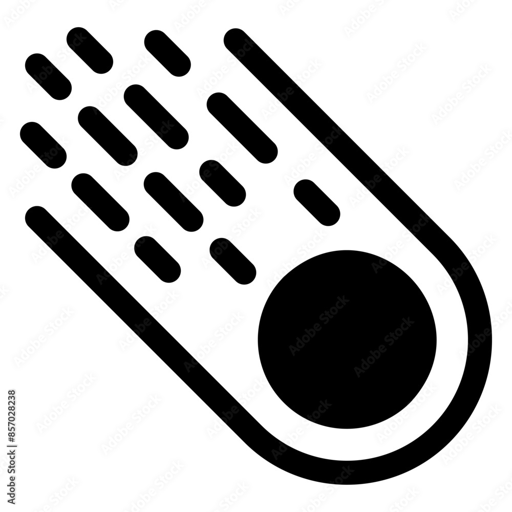 comet glyph icon vector illustration isolated on white background comet glyph icon vector illustration isolated on white background