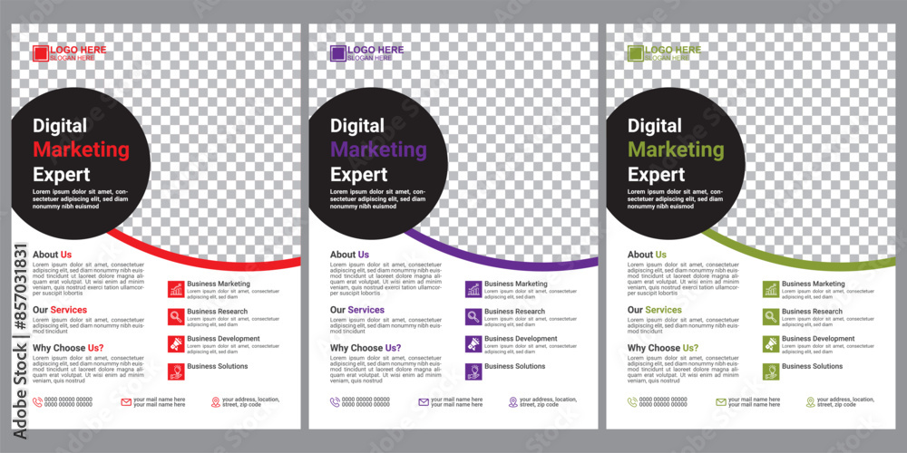 Digital marketing flyer design template Digital marketing flyer design template