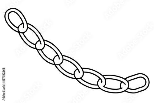 Chain line art vector illustration