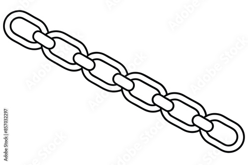 Chain line art vector illustration