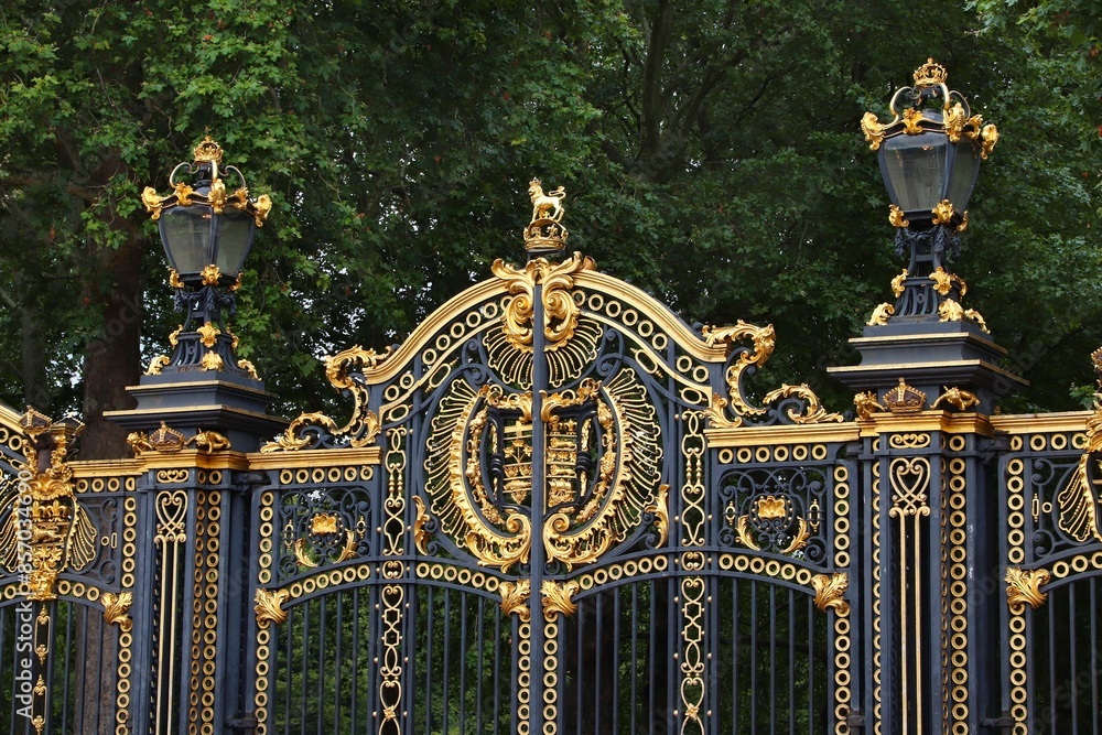 Buckingham Palace gate in London Buckingham Palace gate in London