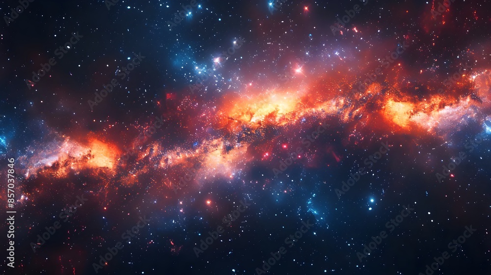 Fototapeta premium Milky Way in interstellar space