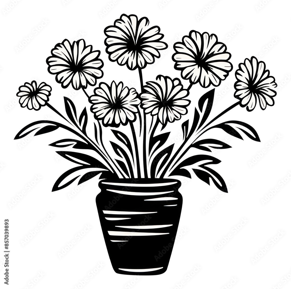 PNG Simple daisy in vase drawing flower sketch. PNG Simple daisy in vase drawing flower sketch.