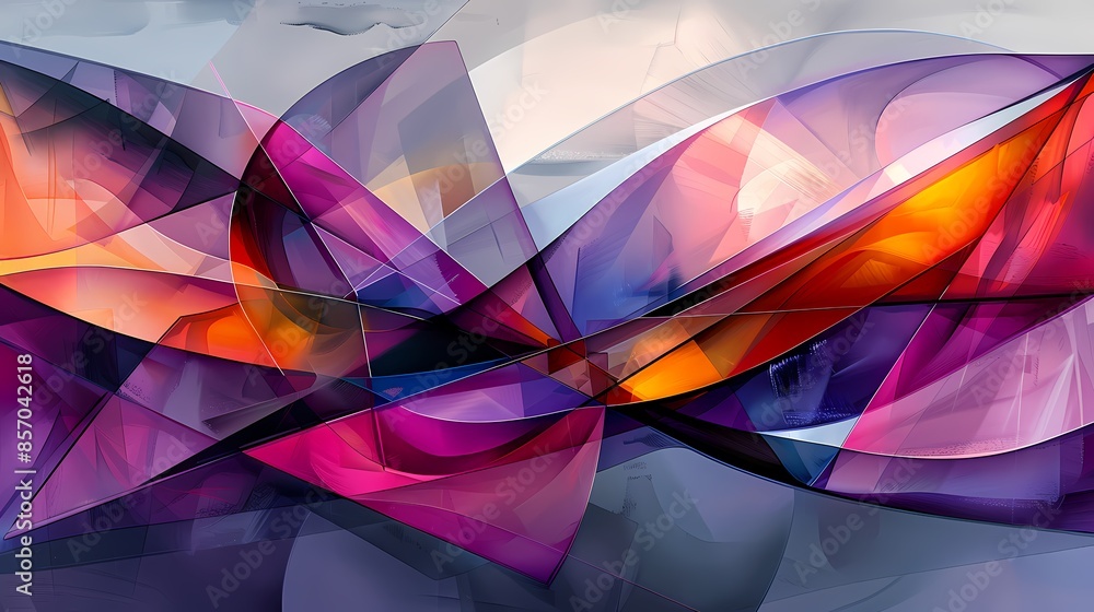 Obraz premium Colorful abstract shapes lines texture poster background