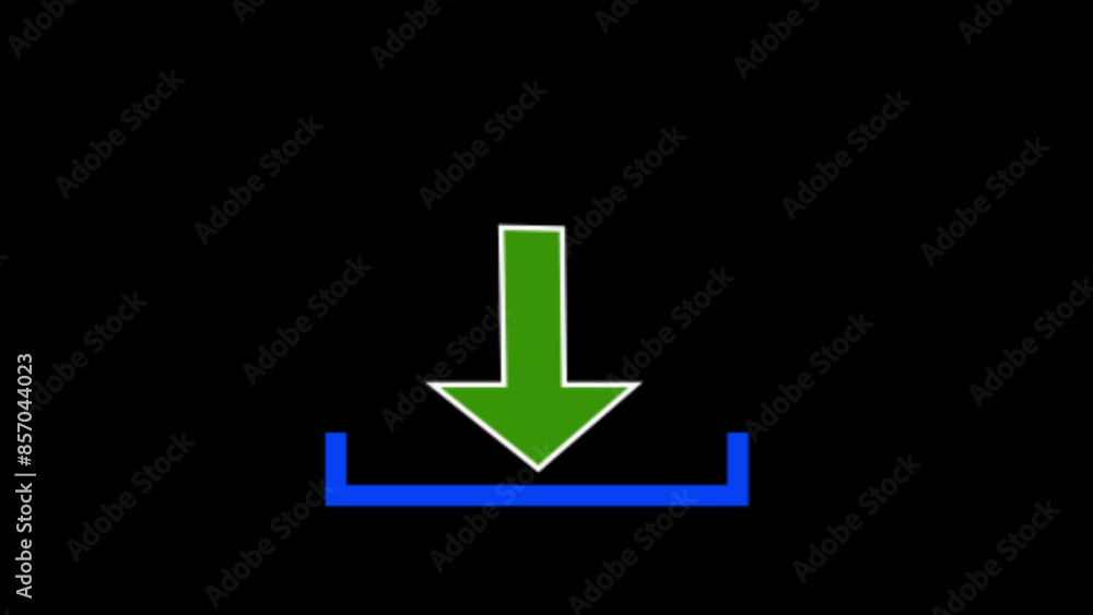 Green flat down arrow. icon web. icon illustration Green flat down arrow. icon web. icon illustration