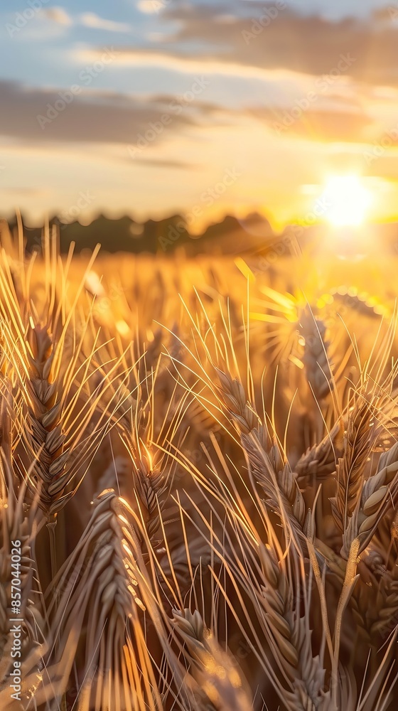 Sun setting over a golden wheat field, close up, late summer harvest, ethereal, blend mode backdrop countryside Sun setting over a golden wheat field, close up, late summer harvest, ethereal, blend mode backdrop countryside