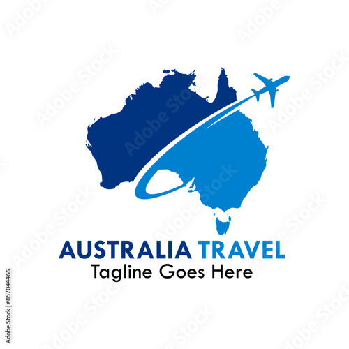 Australia travel design logo template illustration