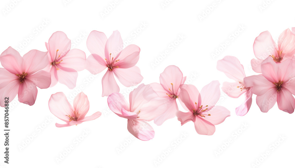 flying pink cherry blossom isolated on transparent background cutout flying pink cherry blossom isolated on transparent background cutout