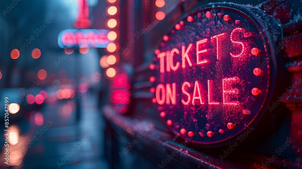 Sign that reads “TICKETS FOR SALE”. - box office - ticket retail - concerts - events - games - musical - show - plays - events