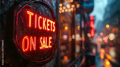Sign that reads “TICKETS FOR SALE”. - box office - ticket retail - concerts - events - games - musical - show - plays - events  photo