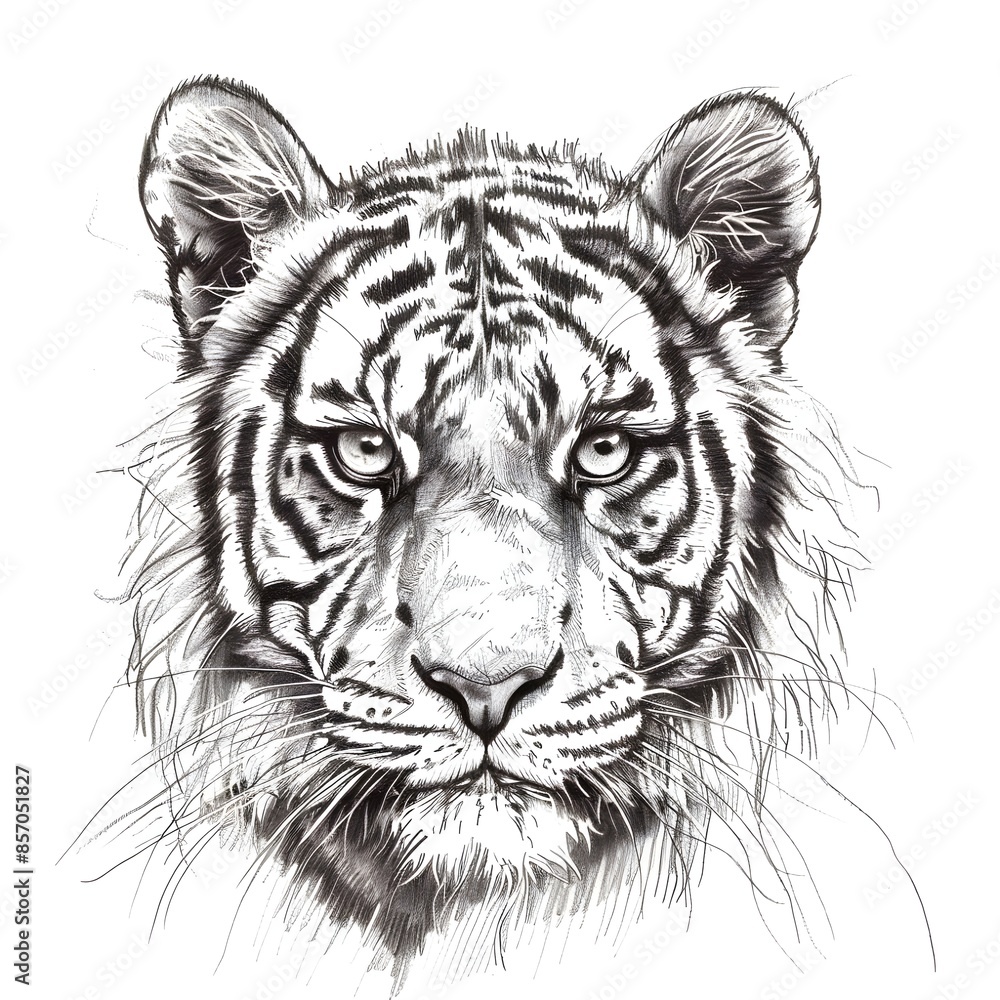 Fototapeta premium tiger head vector