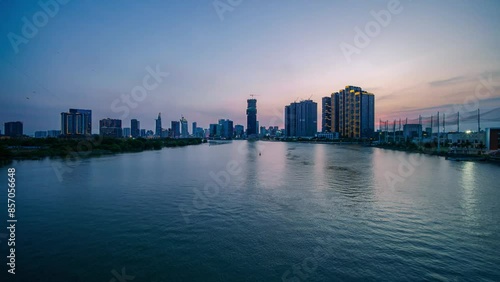 Time-lapse afternoon scene in Ho Chi Minh City