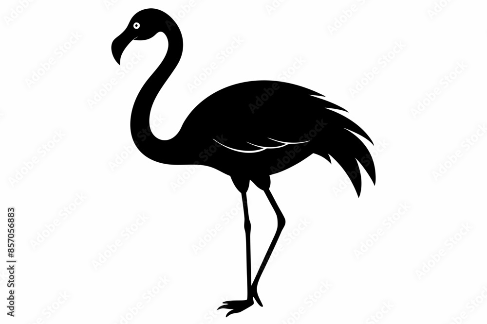 flamingo vector silhouette, Vector black flamingo silhouette, Black silhouette of tropical bird flamingo flamingo vector silhouette, Vector black flamingo silhouette, Black silhouette of tropical bird flamingo