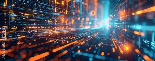 A seamless blend of technology and finance in a visually striking composition