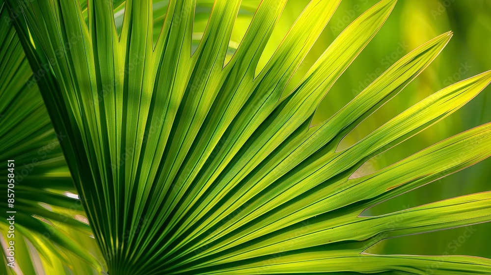 Obraz premium Close-up of a palm leaf