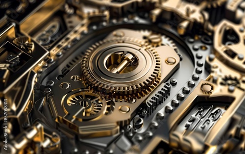 Wallpaper Mural The mesmerizing patterns of a hightech lock Torontodigital.ca