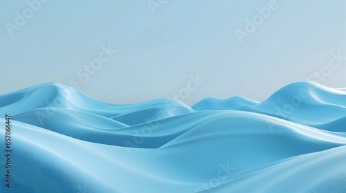 Mesmerizing Abstract Fluid Motion of Flowing Aqua Waves and Ripples in Soothing Gradient Colors