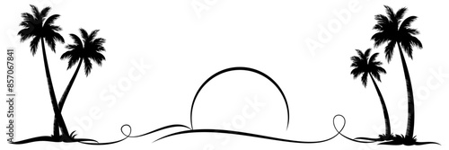 palm trees on the beach 