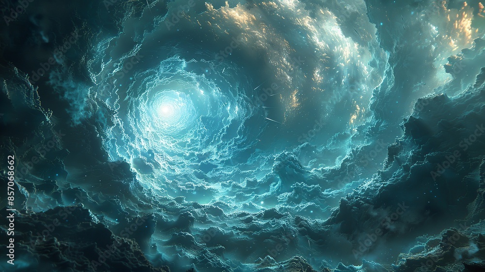 A shimmering portal crackling with energy, its swirling vortex offering passage to realms beyond imagination. Illustration, Minimalism, A shimmering portal crackling with energy, its swirling vortex offering passage to realms beyond imagination. Illustration, Minimalism,