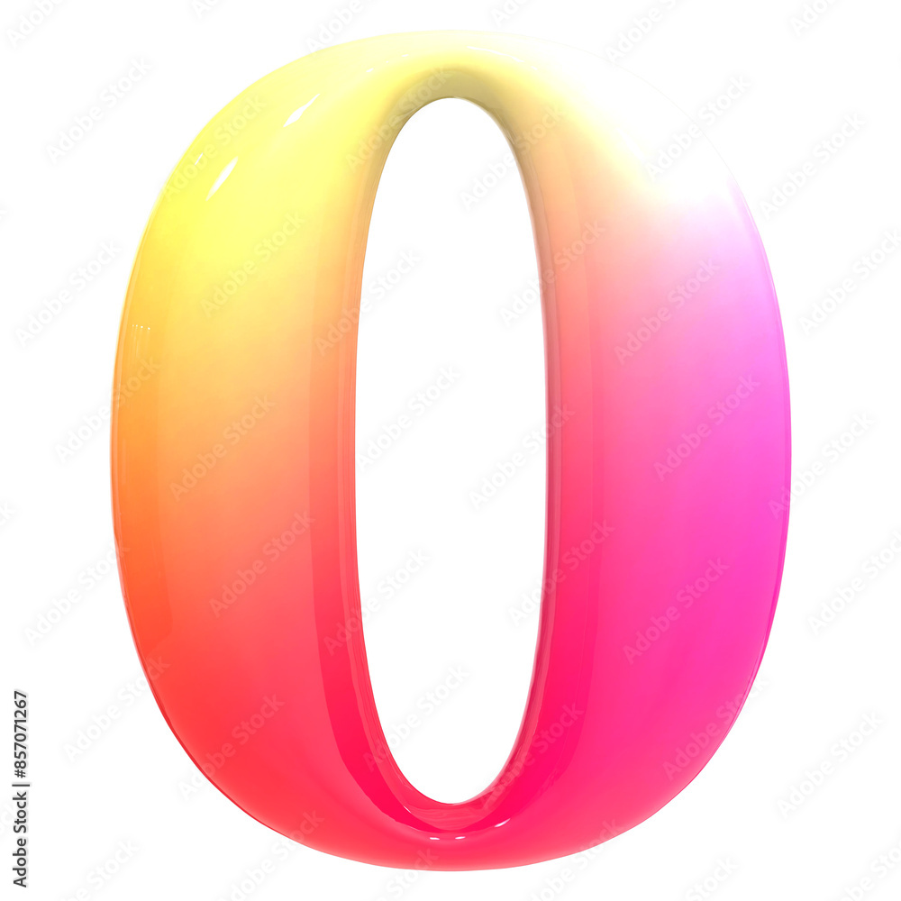 Gradient Number 0 3D Render Gradient Number 0 3D Render