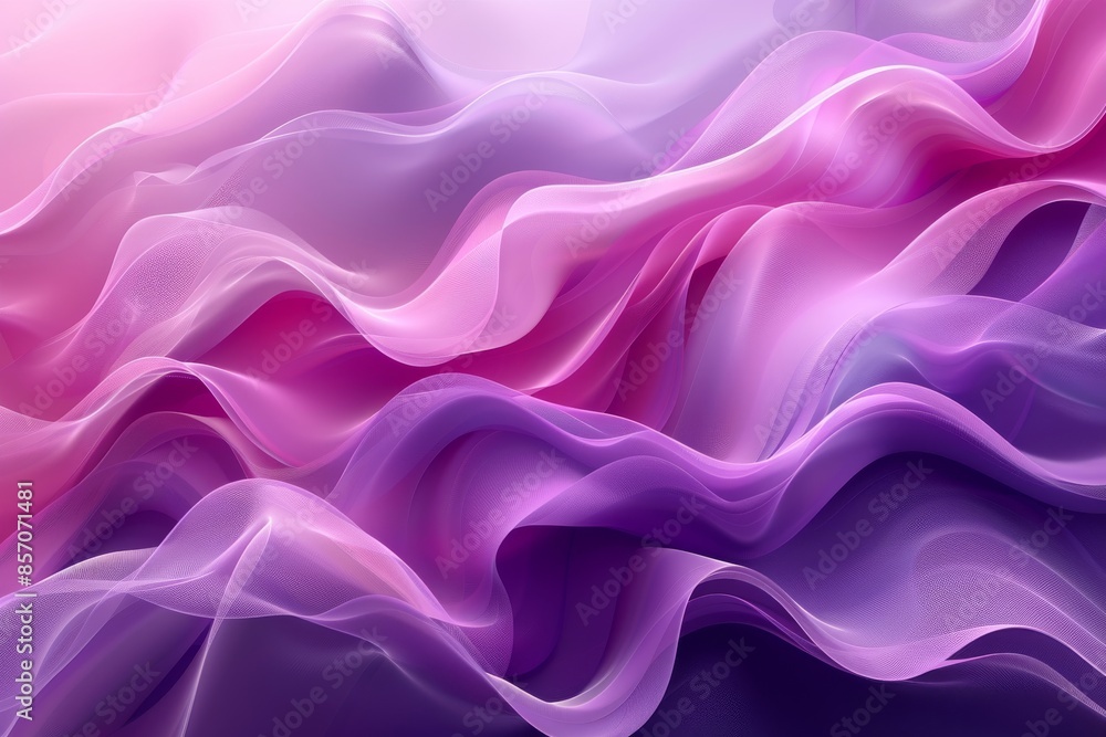 Fototapeta premium Abstract purple and pink flowing fabric-like background with light texture