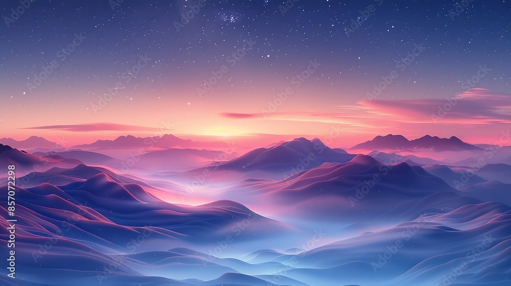 A shimmering veil of starlight stretching across the horizon, bathing the dreamscape in a soft, ethereal glow. Illustration, Minimalism, A shimmering veil of starlight stretching across the horizon, bathing the dreamscape in a soft, ethereal glow. Illustration, Minimalism,