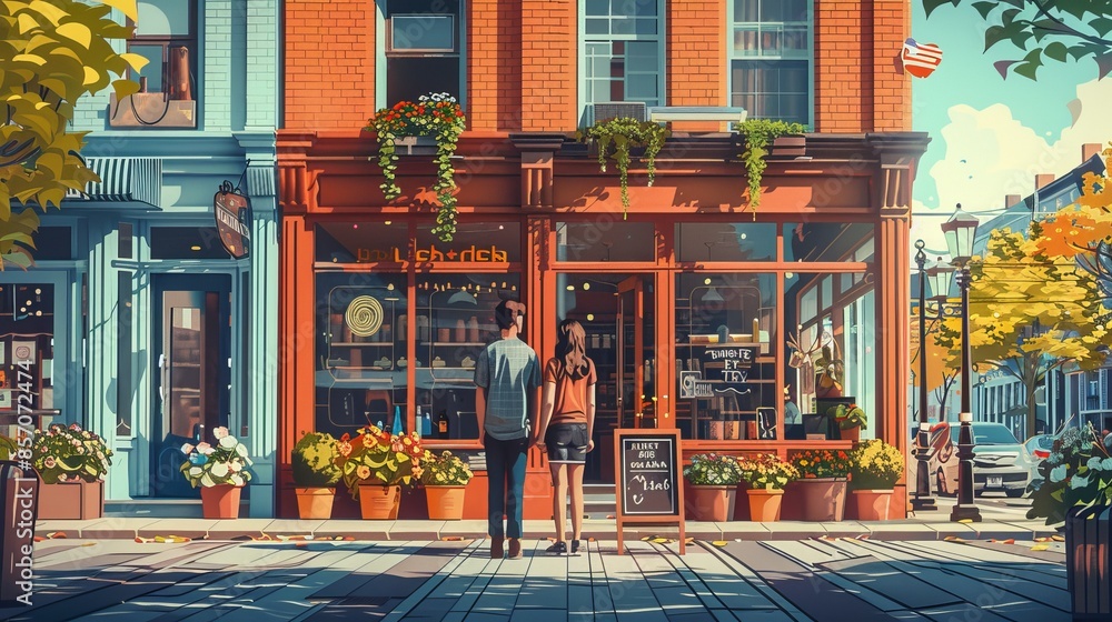 Couple on a spontaneous road trip,