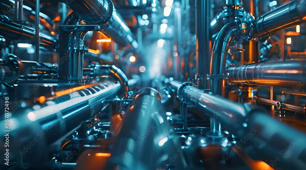 Industry pipeline transport petrochemical, gas and oil processing, furnace factory line, rack of heat chemical manufacturing Industry pipeline transport petrochemical, gas and oil processing, furnace factory line, rack of heat chemical manufacturing