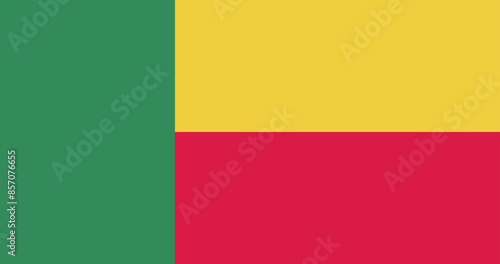 Obraz na plátně Illustration of the national flag of Benin