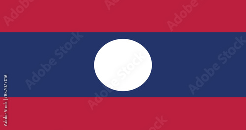 Illustration of the national flag of Laos
