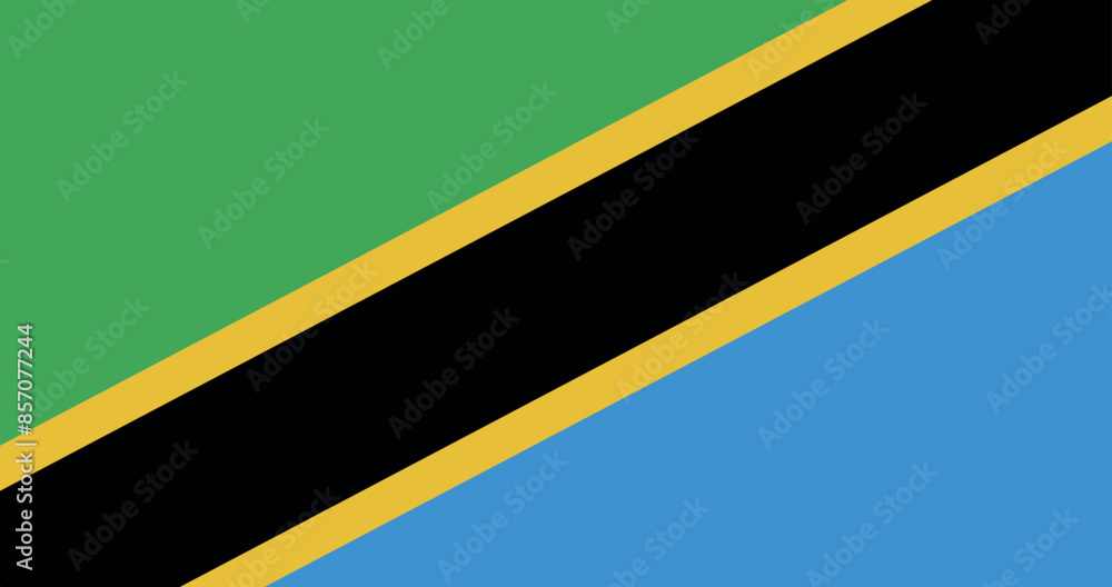 Illustration of the national flag of Tanzania Illustration of the national flag of Tanzania