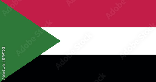 Free Download Illustration of the national flag of Sudan - GFXLoad