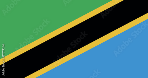 Illustration of the national flag of Tanzania