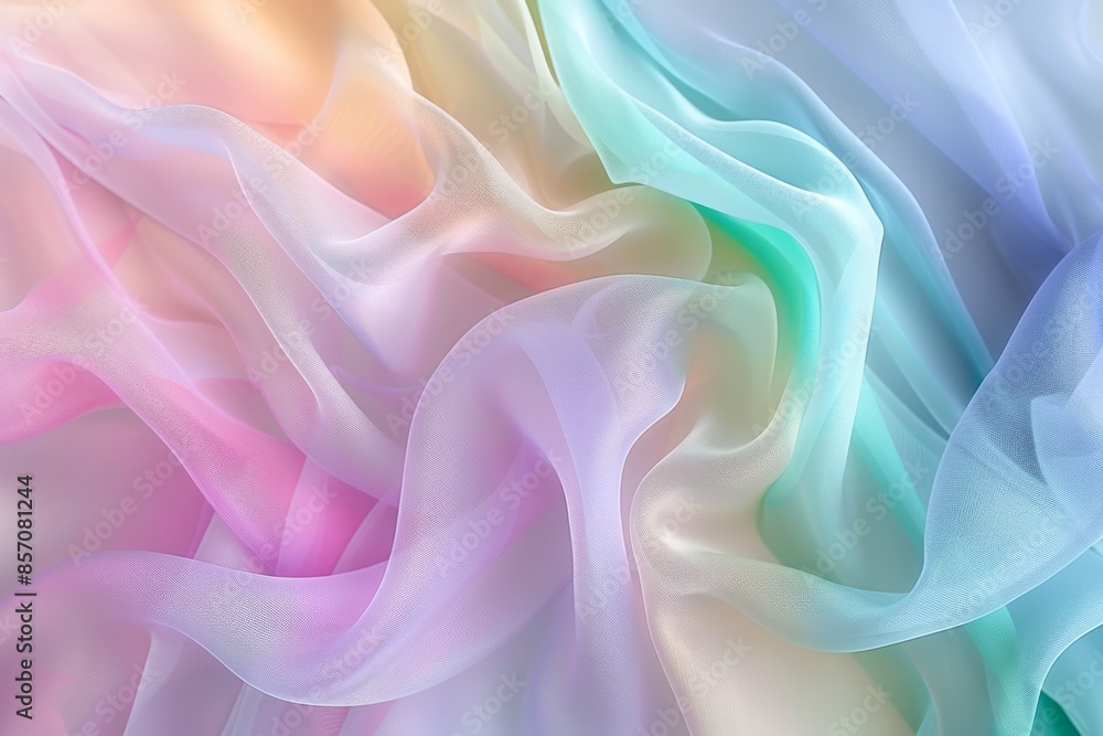 Closeup of a pastel-colored fabric with smooth and flowing texture Closeup of a pastel-colored fabric with smooth and flowing texture