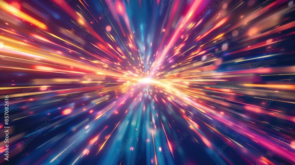 Abstract colorful light speed background with a blur effect and bright rays. Abstract colorful light speed background with a blur effect and bright rays.
