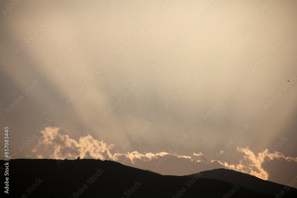 The beautiful nature of Saqqez, Kurdistan, Iran, and the beautiful view of the sunlight in the golden time and the sunset behind the mountains. The beautiful nature of Saqqez, Kurdistan, Iran, and the beautiful view of the sunlight in the golden time and the sunset behind the mountains.
