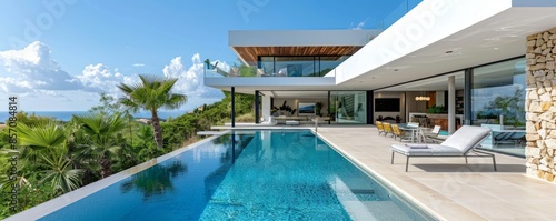 Contemporary villa with a private pool.