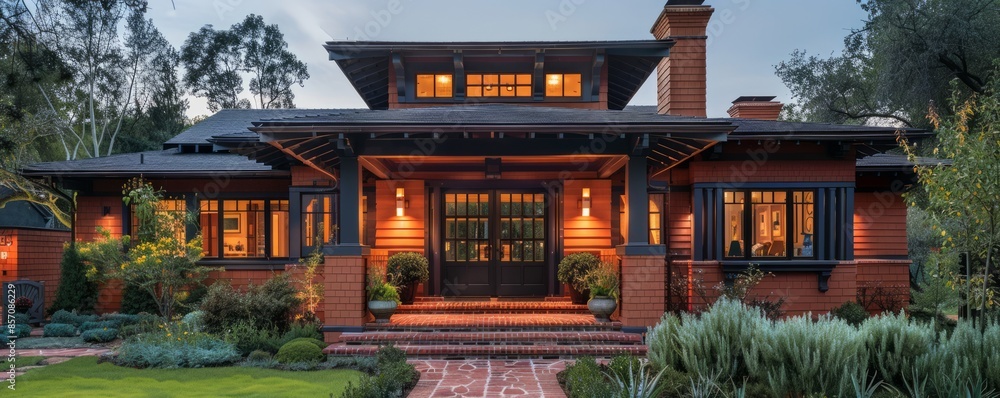 Craftsman bungalow with handcrafted details. Craftsman bungalow with handcrafted details.