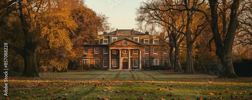 Historic Georgian mansion with sprawling grounds. photo