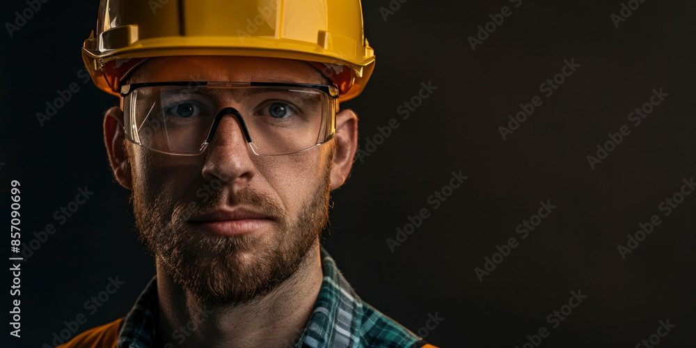 Worker in hardhat. Portrait mechanical worker. Worker in hardhat. Portrait mechanical worker.