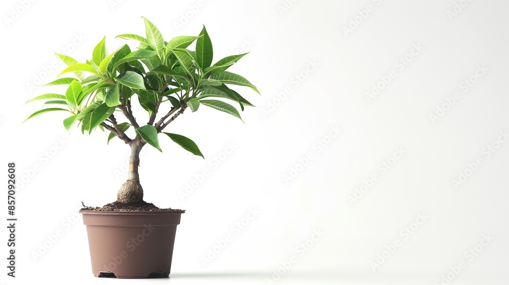 Isolate a money tree plant on a white background Isolate a money tree plant on a white background