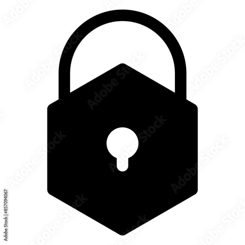 padlock  glyph  icon vector illustration isolated on white background