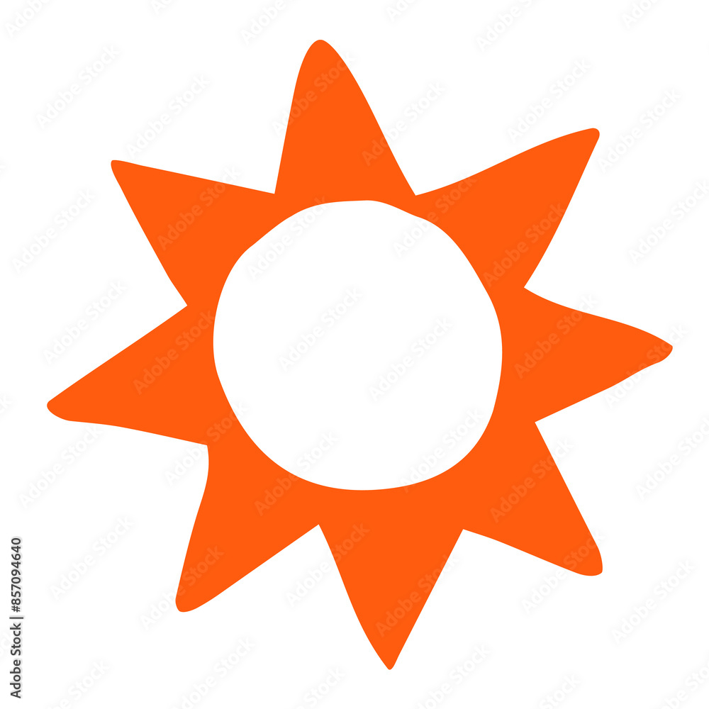 Hand drawn Sun painted with ink brush. Png clipart isolated on transparent background Hand drawn Sun painted with ink brush. Png clipart isolated on transparent background