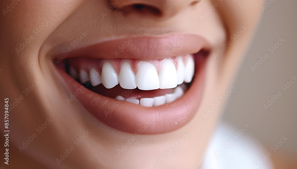 Close-Up of a Woman's Bright Smile Close-Up of a Woman's Bright Smile