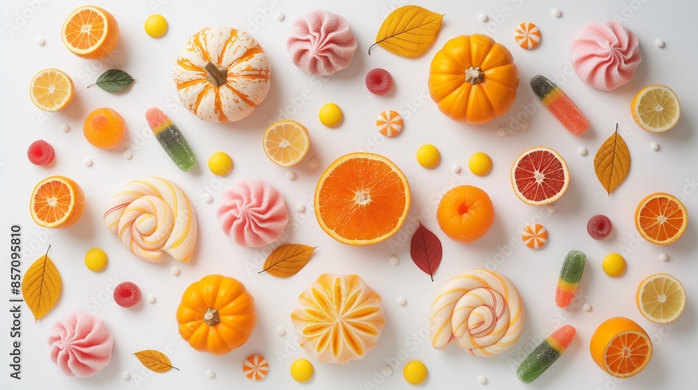 Assorted Autumn Sweets and Mini Pumpkins Assorted Autumn Sweets and Mini Pumpkins