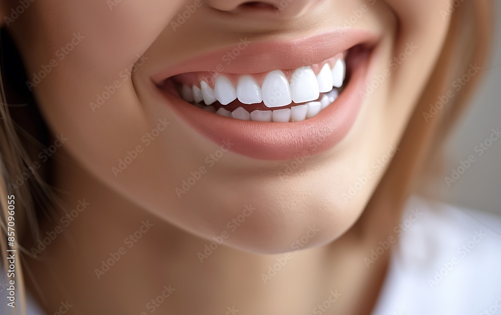 Close Up of a Woman's Bright Smile Close Up of a Woman's Bright Smile