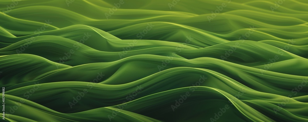 Abstract organic flowing green lines and waves smooth textured tones wallpaper background illustration Abstract organic flowing green lines and waves smooth textured tones wallpaper background illustration