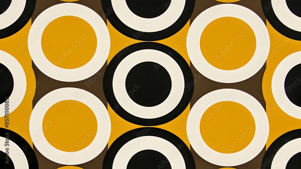 Minimalist Geometric Circular Pattern in Contrasting Tones Minimalist Geometric Circular Pattern in Contrasting Tones