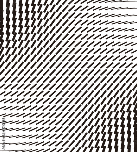 Black and white dynamic stripes movement pattern background. Vector Format Illustration. Fully editable vector element 